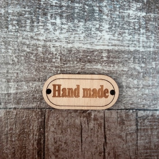 Бирка Hand made с гравировкой Бирка Hand made с гравировкой