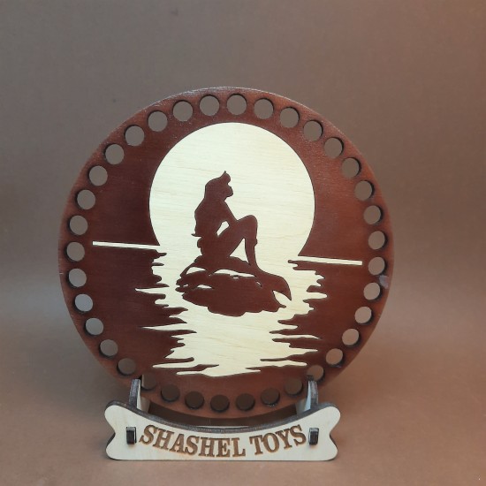 Круглое окрашенное донышко для вязанных корзин Shasheltoys  15 см