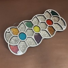 Прямоугольный деревянный органайзер для бисера с прозрачной крышкой (060337) Прямоугольный деревянный органайзер для бисера с прозрачной крышкой (060337)